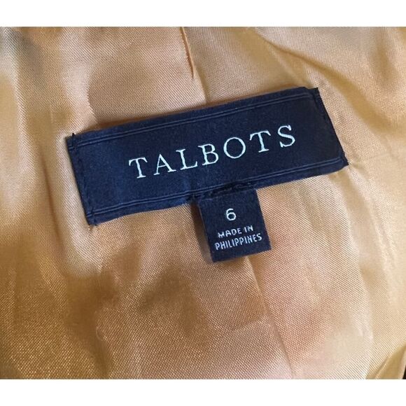 Talbots Blazer 6 Golden Yellow Wool Military Style Buttons NWOT - Picture 6 of 7